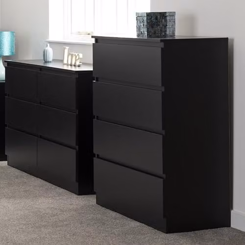 Seconique Malvern 4 Drawer Chest in Black – 5