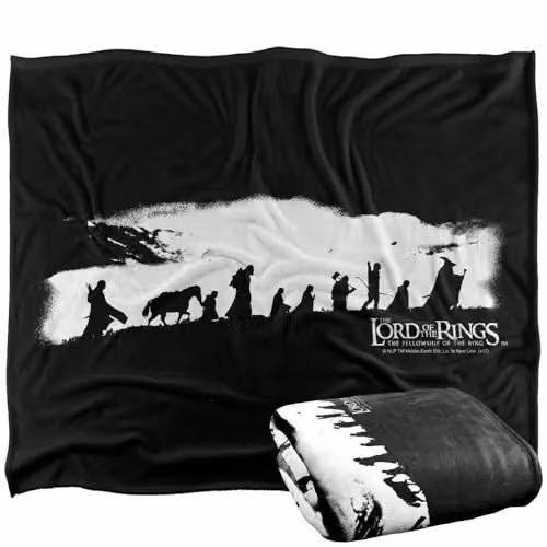 Warner Bros. Lord Of The Rings The Fellowship Silky Touch Super Soft Fleece Throw Blanket, Multicolour, W: 152 cm, D: 127 cm – 1