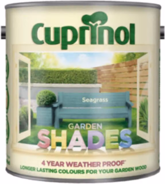 Cuprinol Garden Shades Semi-Transparent Wood Paint in Green, 2.5 l