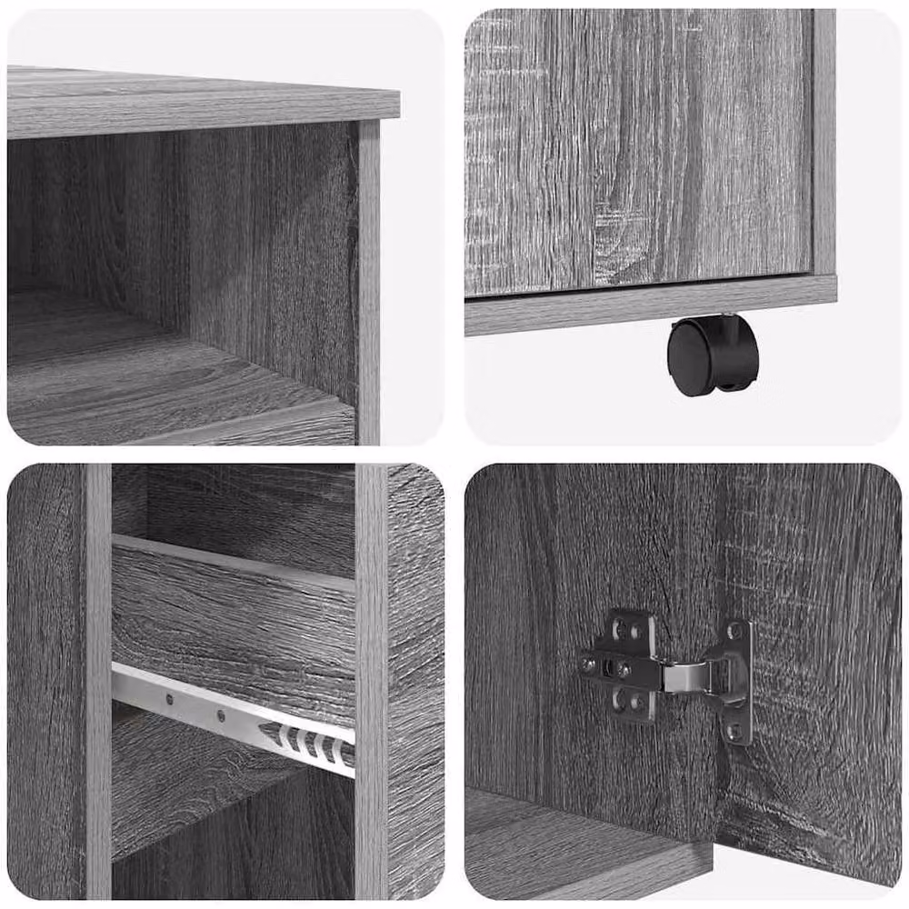 Berkfield Home Grey Sonoma Computer Desk in Engineered Wood – 4