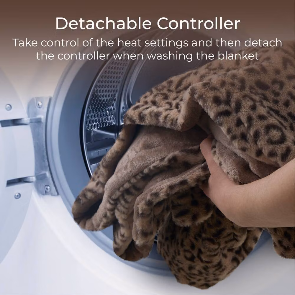 Carmen Double Electric Fleece and Faux Fur Over Blanket in Multicolour – 5