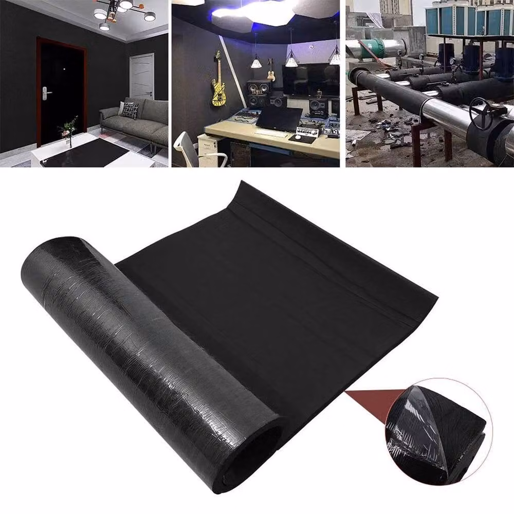 SPETLEK Self-Adhesive Acoustic Foam Insulation, Black, W/D/H: 100 x 100 x 2.5 cm – 3