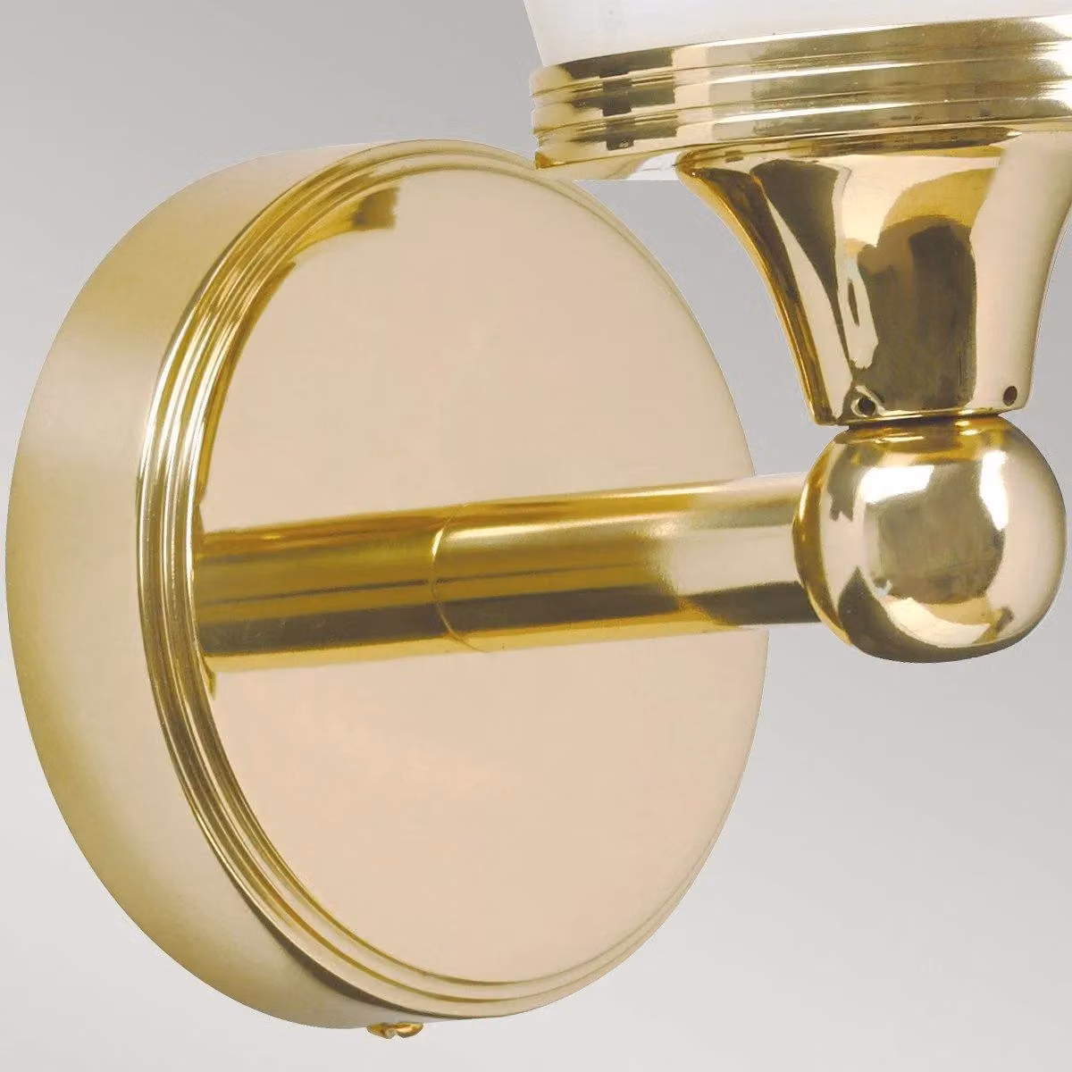 Netlighting Eliot 1 Light Bathroom Wall Light in Polished Brass with White Glass and G9 Bulb, IP44 Rated – 2