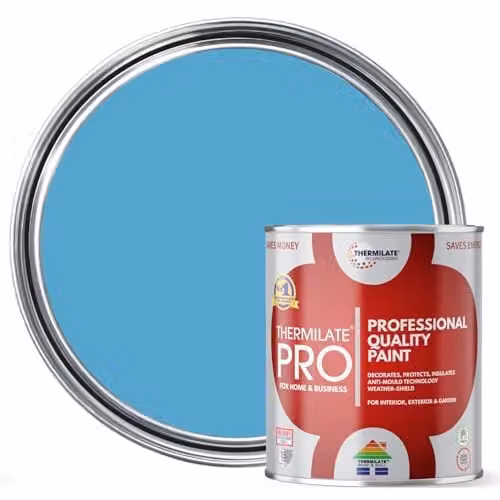 Thermilate Technologies PRO FLEX Multi-Surface All-in-One Paint and Primer, Matt, Ocean Blue, 1 l – 1