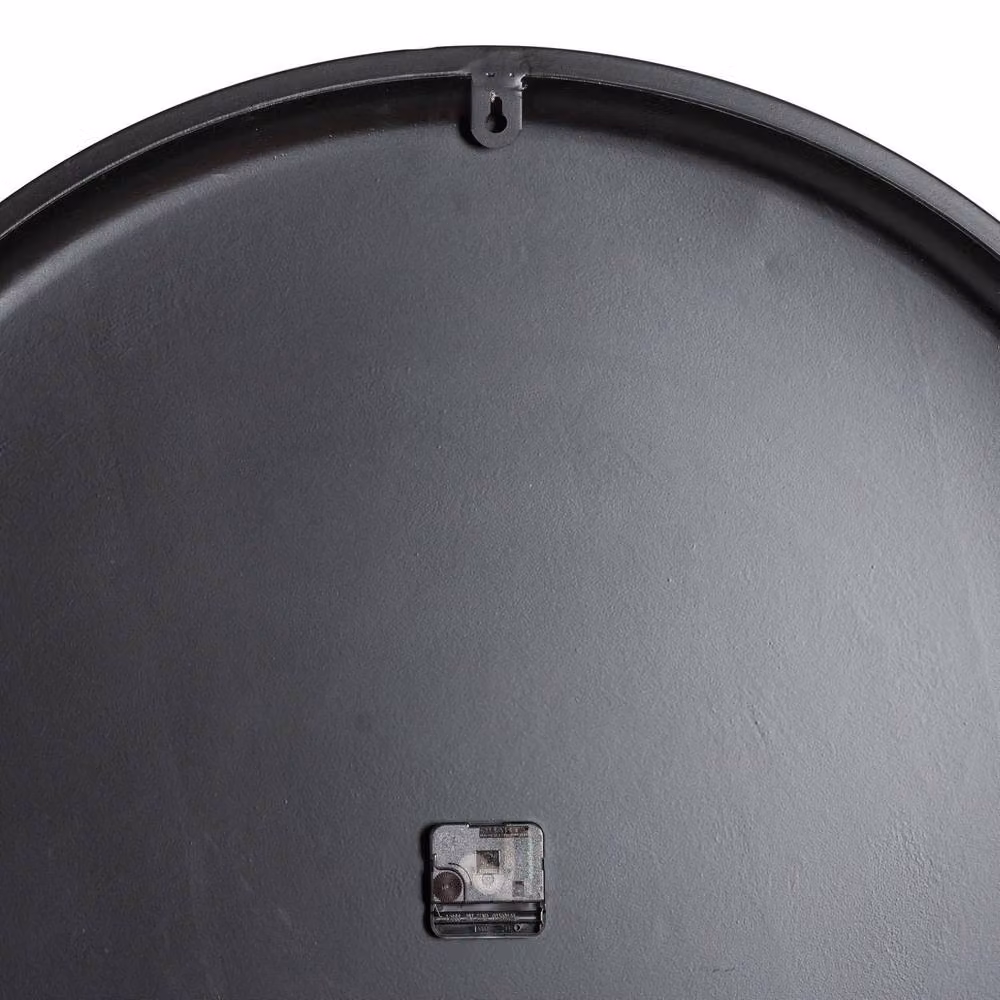 Wyld Haus Grey Round Metal Wall Clock with White Minimalist Design, Diameter: 50 cm – 3