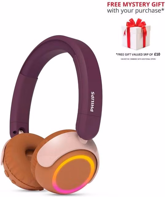 Philips TAK4200 Kids' Wireless On-ear Bluetooth Headphones - Pink/Purple