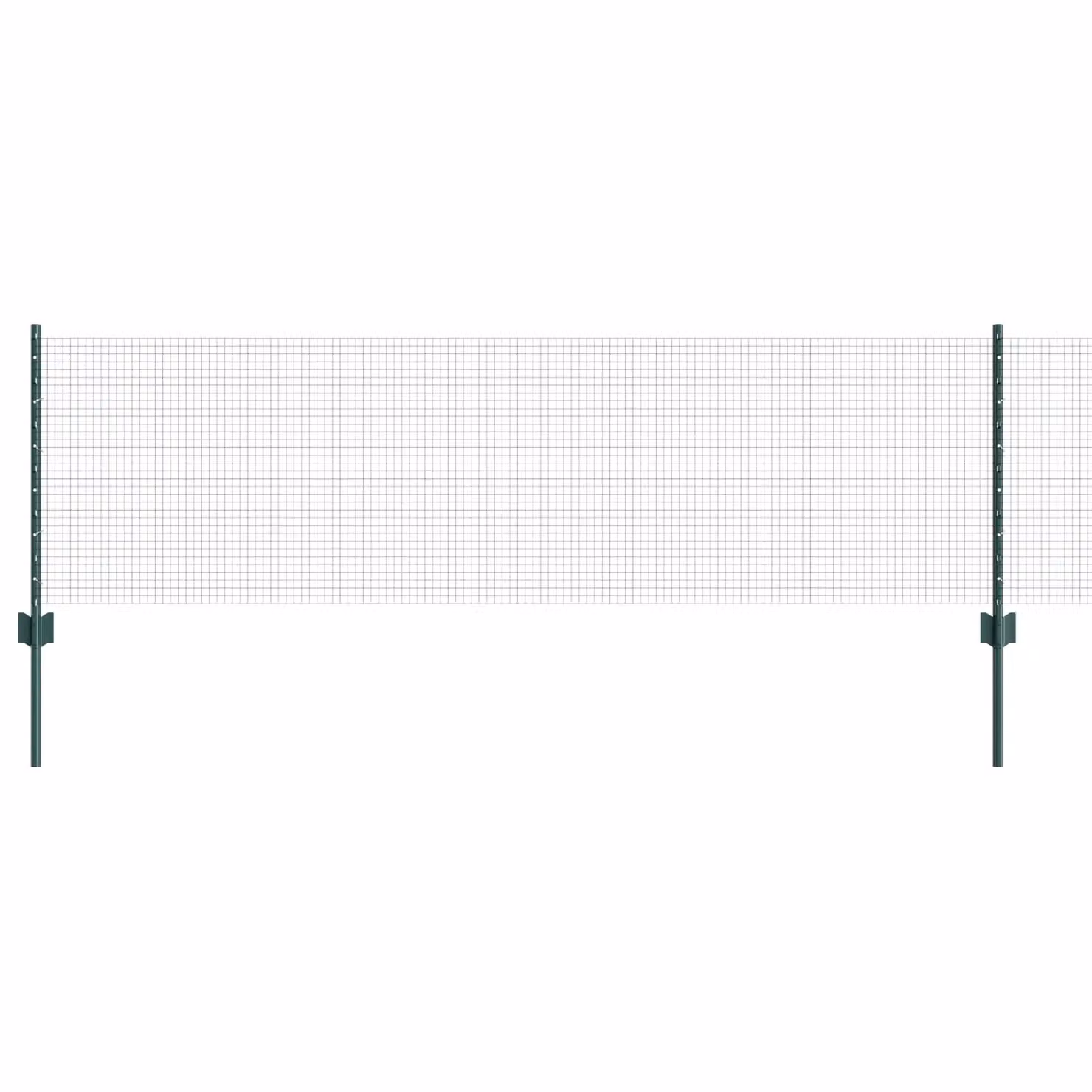 Berkfield Home Green Steel Welded Wire Fence with 11 U-Profile Posts, W: 0.6 m, L: 25 m – 2