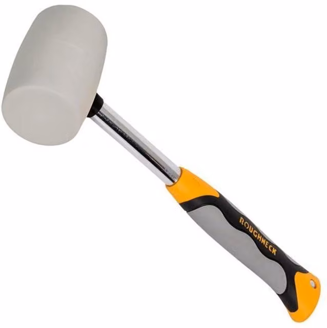 Roughneck White Non-marking Rubber Mallet with Steel Handle