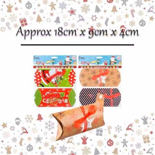 VFM e-Store Christmas Themed Gift Boxes, 2 Pack, Multicolour, W/D/H: 18 x 9 x 4 cm – 2