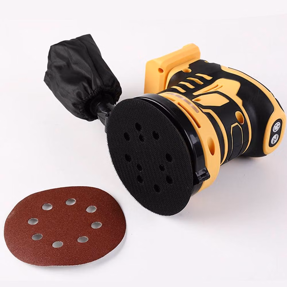Ventryn 6-Speed 125mm Brushless Orbital Sander Tool for 18V Rechargeable Battery, Yellow/Multicolour – 4
