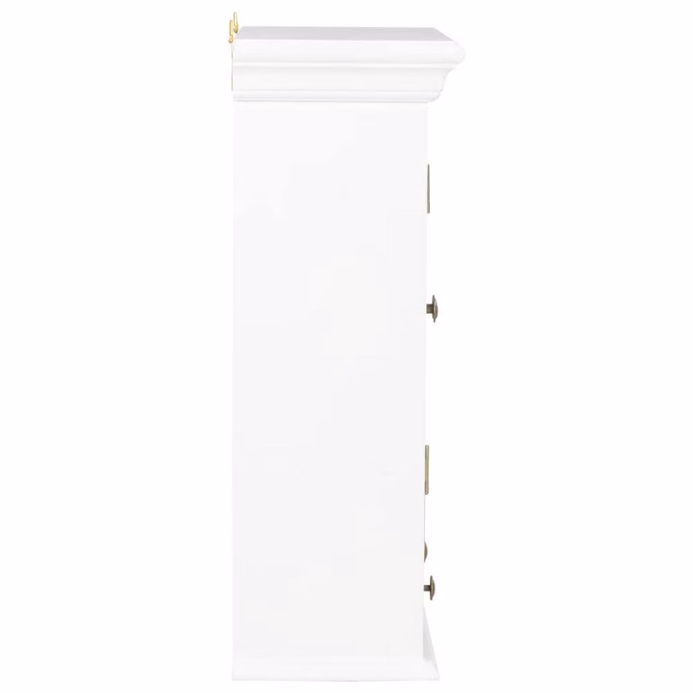 Berkfield Home White Wall Mounted Cabinet with Hinged Doors and Internal Shelves, W: 49 cm, D: 22 cm, H: 59 cm – 2