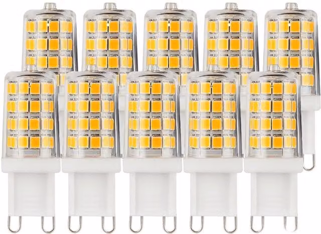 Harper Living 3W G9 LED Capsule Bulbs, Cool White, Transparent, Dimmable, Pack of 10