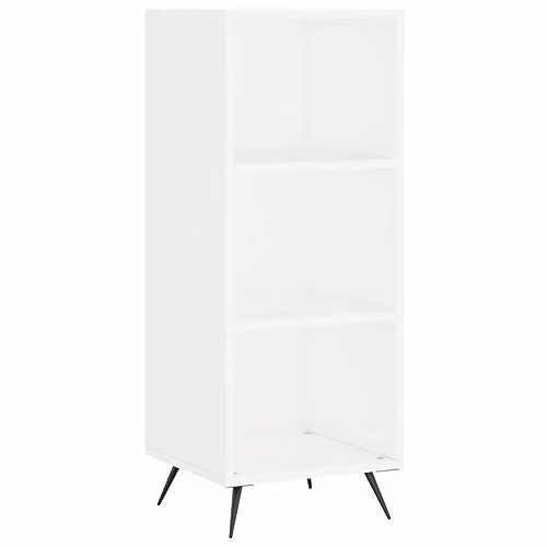 vidaXL Modern Freestanding Shelf Cabinet in White with Back Panel, W/D/H: 34.5 x 32.5 x 90 cm