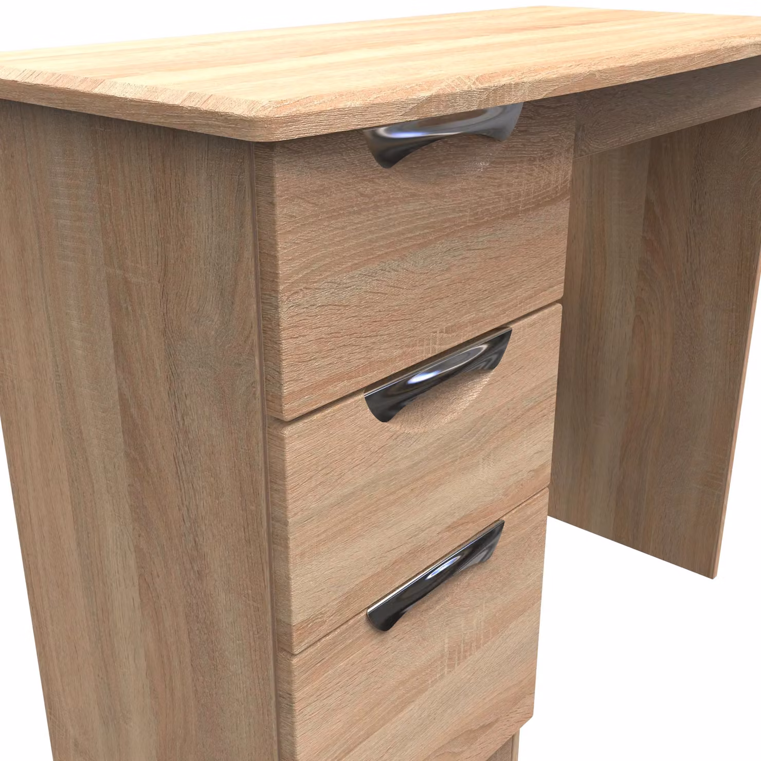 2 U Holborn 3 Drawer Vanity in Light Oak, Ready Assembled – 3