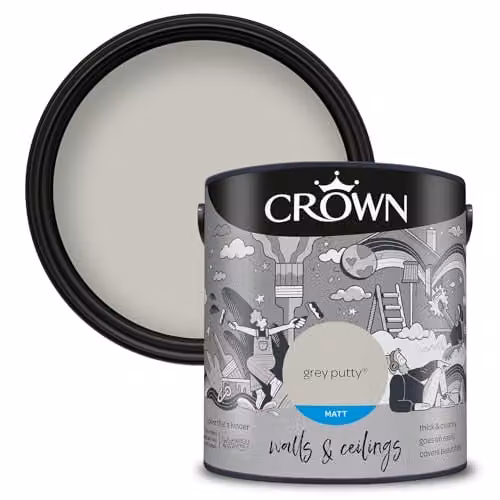 Crown Core Emulsion Matt Grey Putty Water Based Dispersion 2.5 l – 1