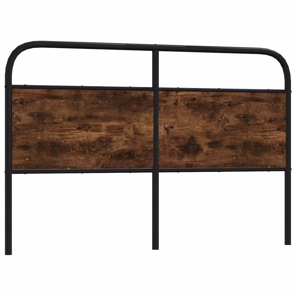 Berkfield Home Smoked Oak Headboard in Brown, Steel and Engineered Wood, Width: 160 cm – 2