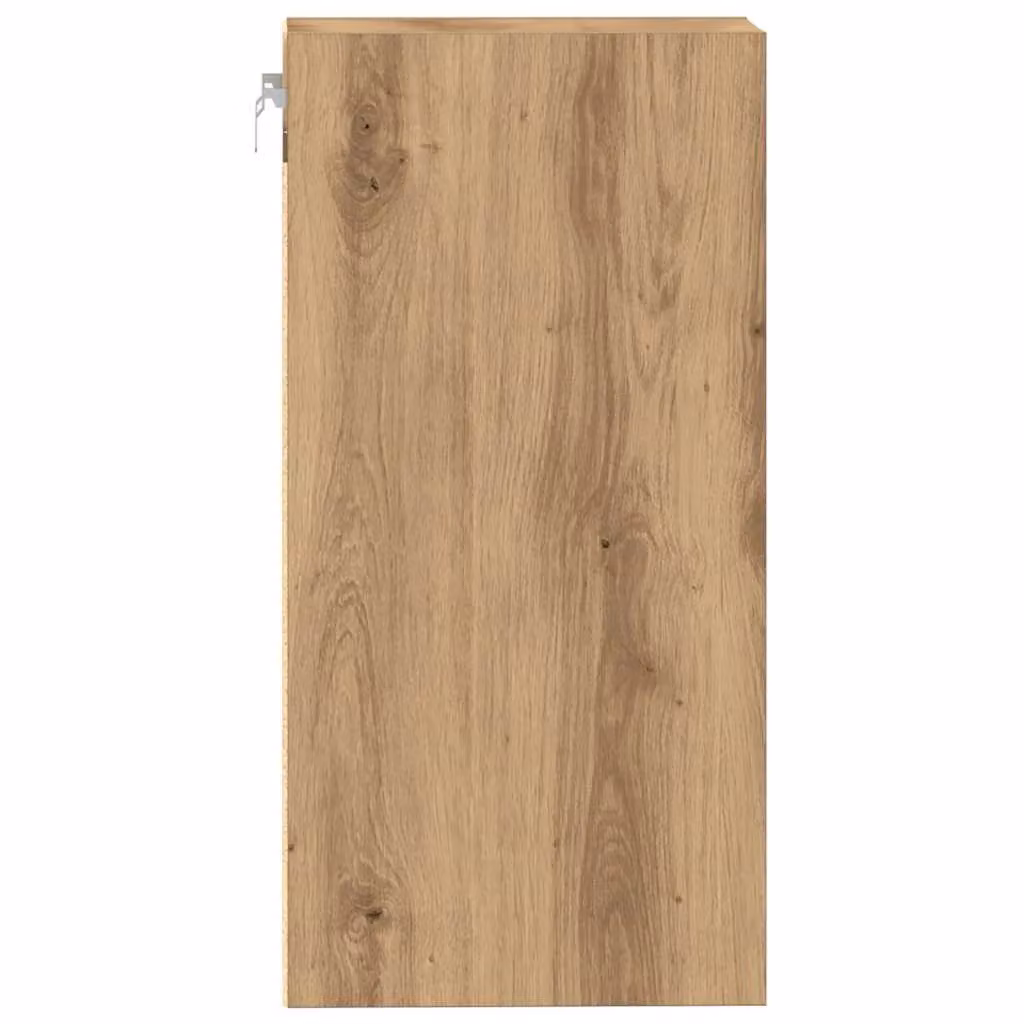 Berkfield Home Artisan Oak Wall Mounted Hanging Cabinet in Brown, W/D/H: 40 x 29.5 x 60 cm – 4