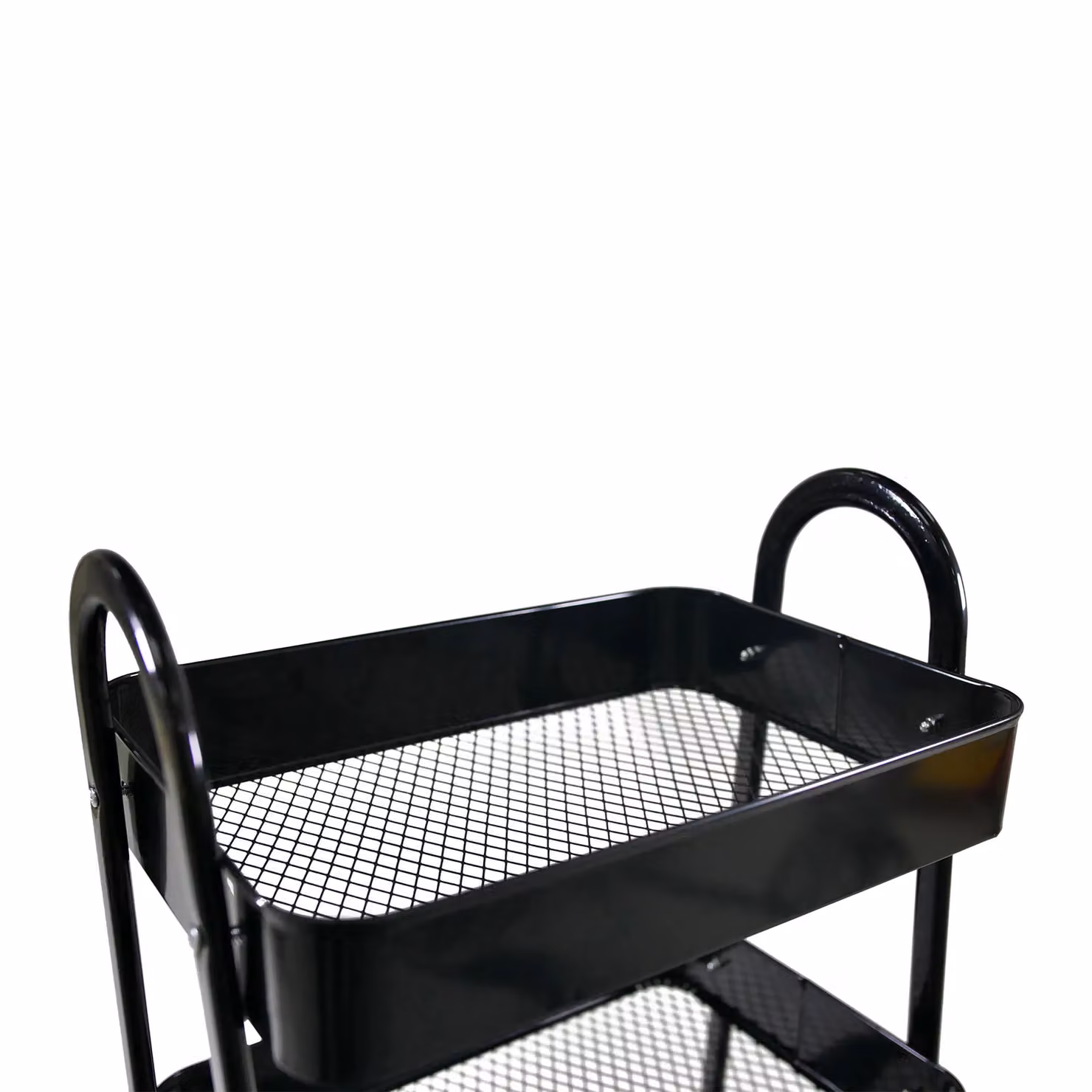 Libbi Lou 3 Tier Metal Kitchen Trolley on Wheels, White or Black, H 79 x W 44 x D 30 cm – 3