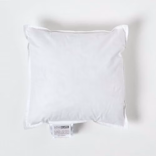 Homescapes White Duck Feather and Down Cushion Inserts, W/D/H: 30 x 30 x 30 cm