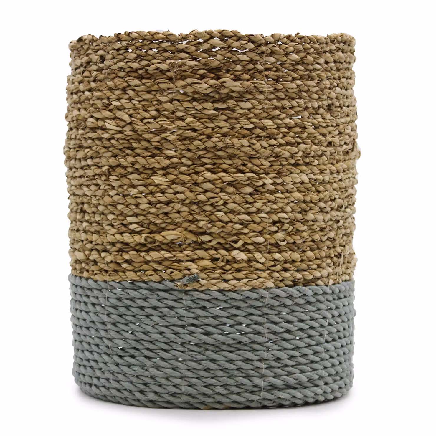KDMD Seagrass and Grey Raffia Set with 2 Vases and 2 Bins – 3