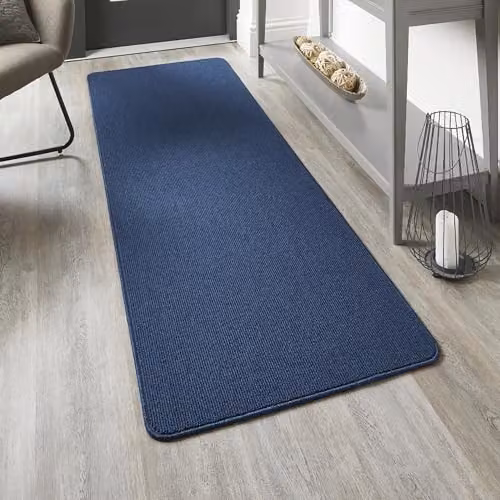 My Mat Navy Blue Plain Stain Resistant Kitchen Runner, W: 67 cm, L: 200 cm – 2