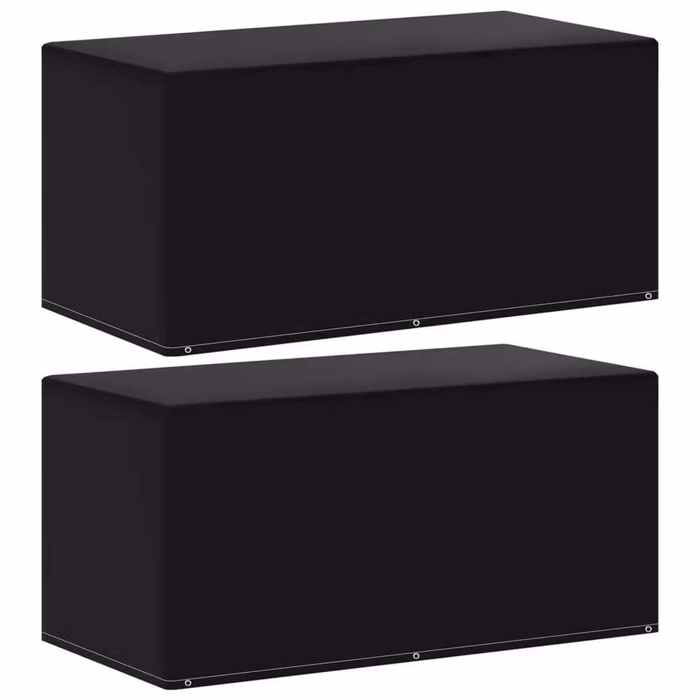 Berkfield Home Durable Garden Furniture Covers, 2 Pack, Black, W/D/H: 160 x 80 x 75 cm – 2