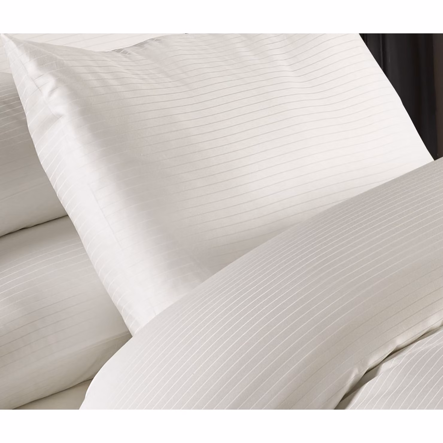 NewEdgeBlinds Striped Cotton Polyester Fitted Sheet in Yellow and White, W/D/H: 140 x 200 cm – 2