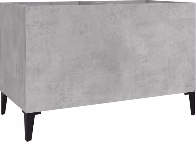 Berkfield Home Record Cabinet in Concrete Grey, W/D/H: 74.5 x 38 x 48 cm – 1