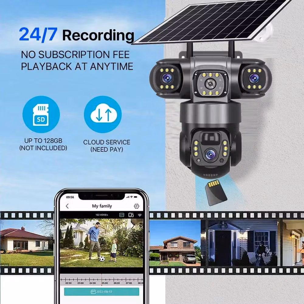 Ventryn Wireless Solar 4G LTE PTZ CCTV Camera for Outdoor Surveillance, Black – 5