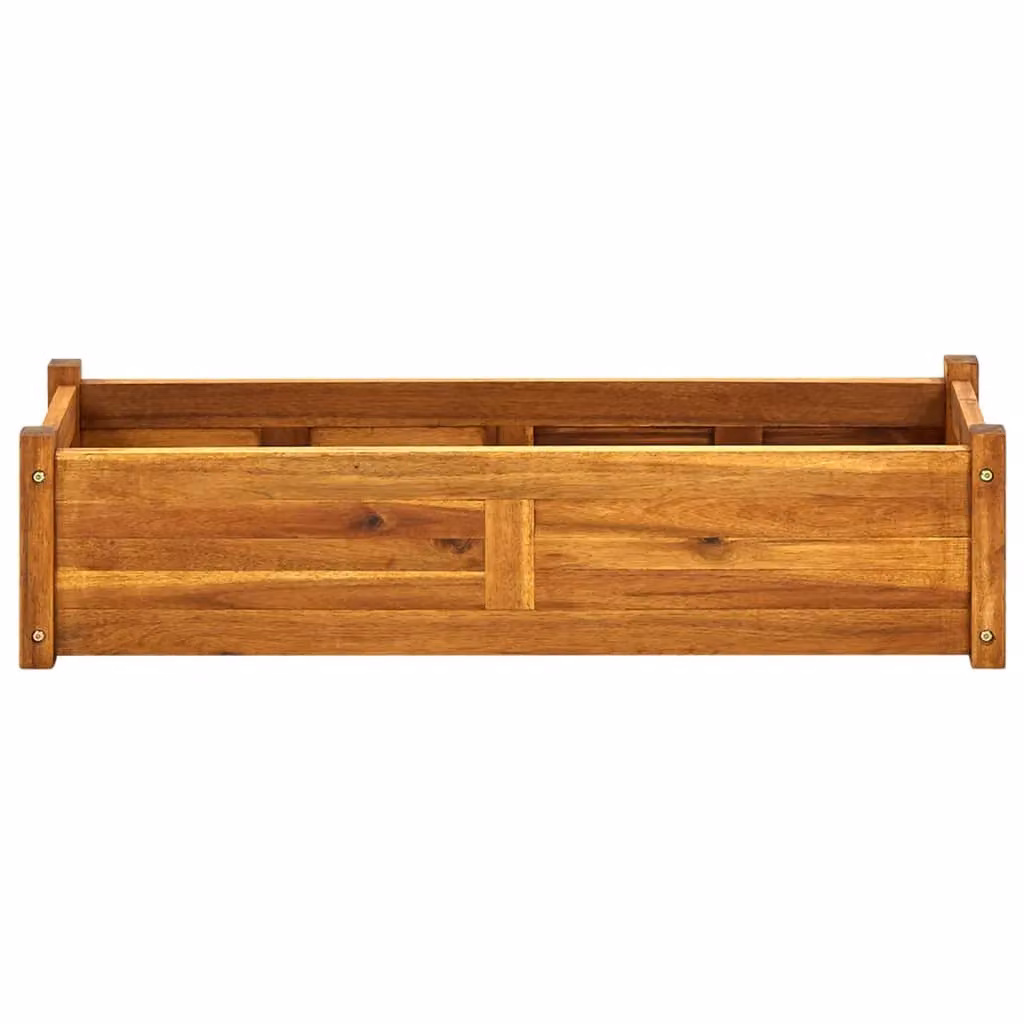 Berkfield Home Garden Acacia Wood Raised Bed in Brown, W/D/H: 100 x 30 x 25 cm – 2