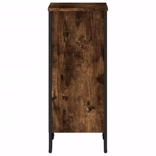 vidaXL Modern Freestanding Bookcase in Smoked Oak and Brown, W/D/H: 50 x 31 x 74.5 cm – 4