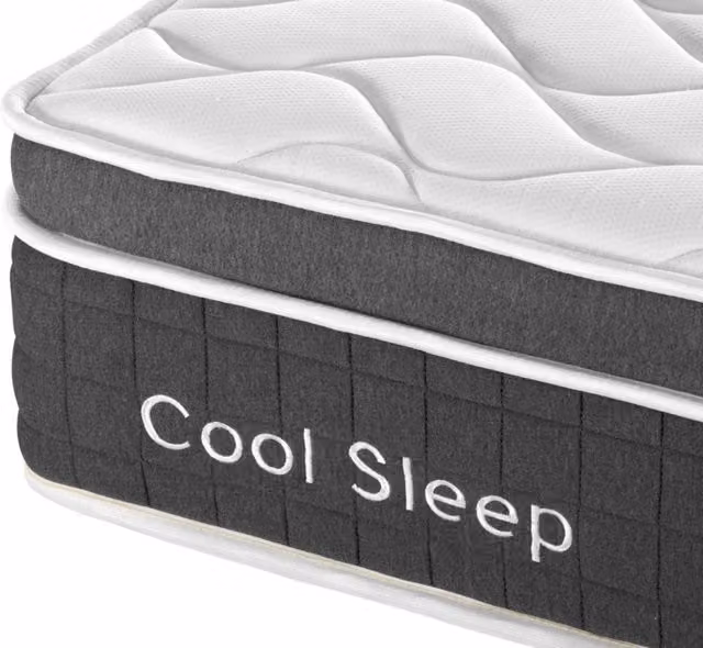 Arthur Sleep Cool Gel Foam Pocket Spring Medium Hybrid Mattress in White, W/D/H: 200 x 200 cm – 1