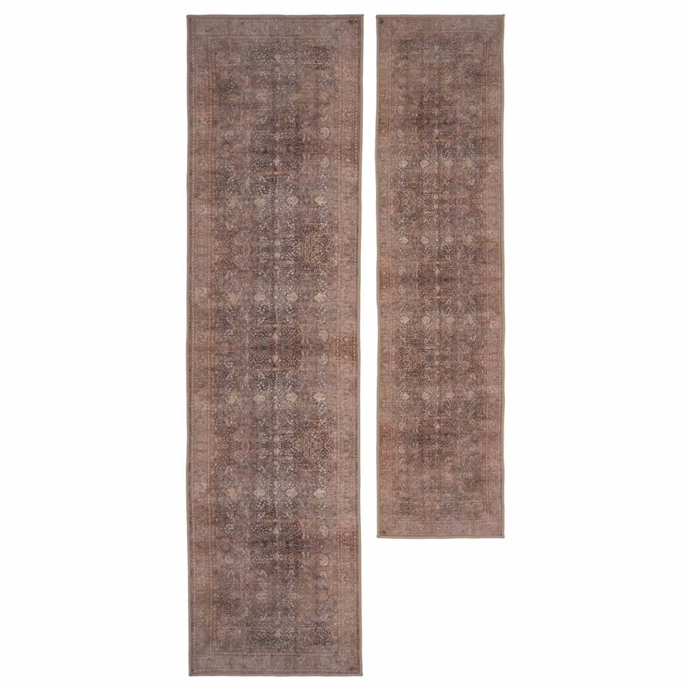 Kukoon Heritage Washable Rug in Brown and Beige, Soft Traditional Woven Design for your Living Room, W: 200 cm, D: 290 cm – 5