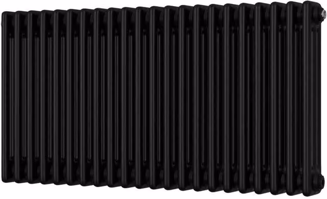 UK Radiators Alpha Black 3 Column Traditional Cast-Iron Style Steel Radiator with Feet, W: 999 mm, H: 500 mm – 1