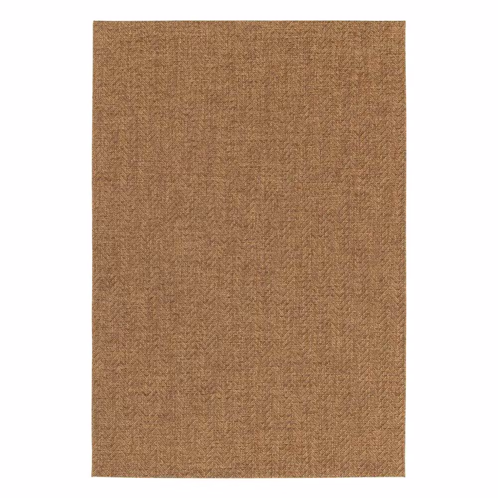 sweeek Jute-effect Indoor and Outdoor Herringbone Rug in Brown, W: 160 cm, D: 230 cm – 2