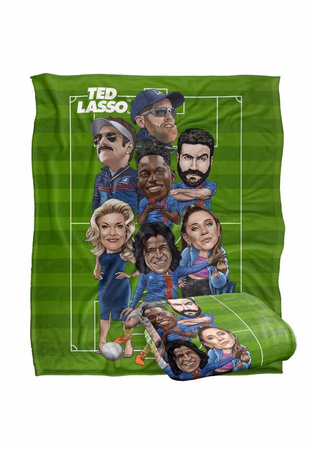 Warner Brothers Ted Lasso Silky Touch Super Soft Throw Blanket in White, W: 152 cm, D: 127 cm – 2