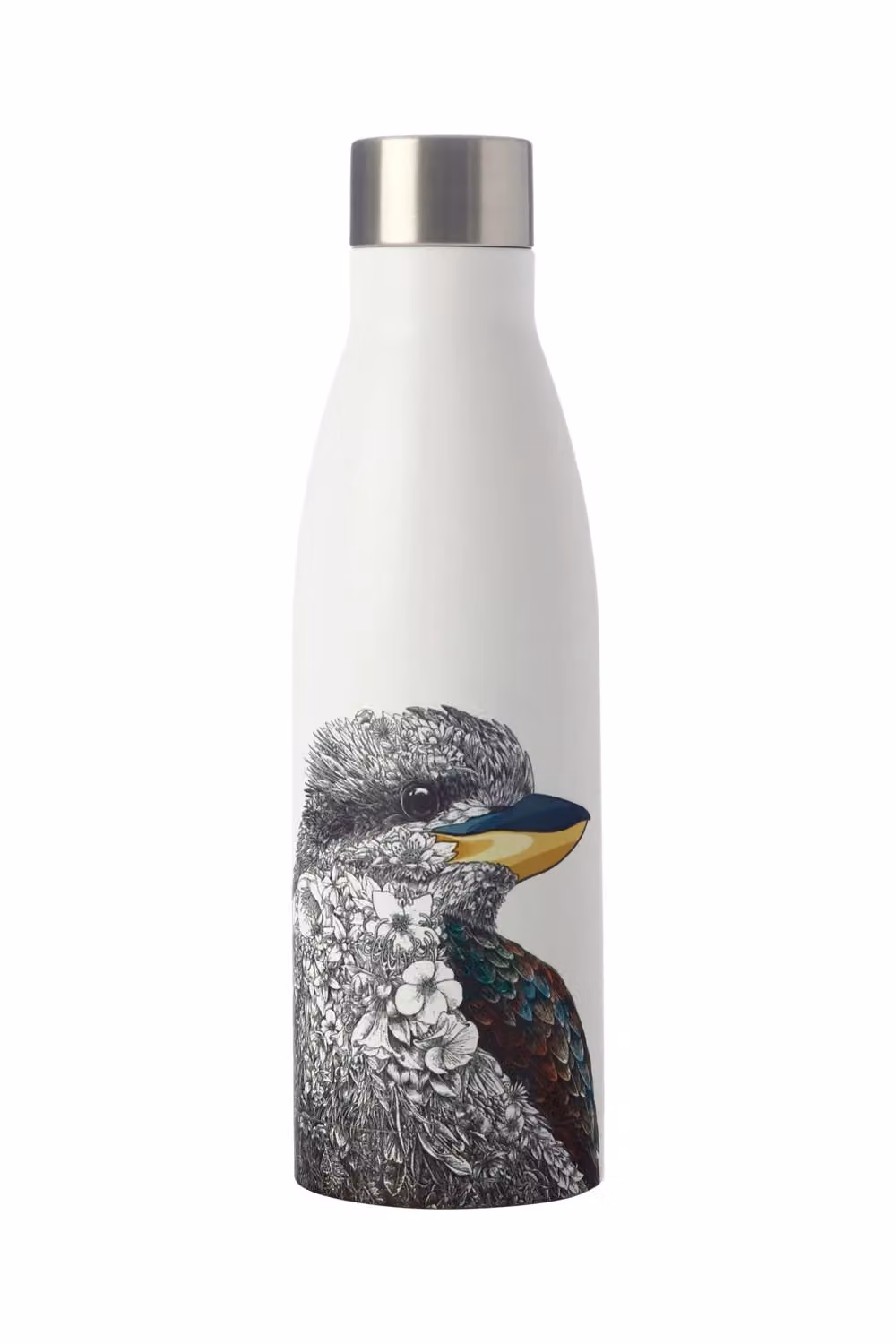 Maxwell & Williams Marini Ferlazzo Laughing Kookaburra Double Walled Insulated Stainless Steel Bottle, White, 500 ml – 3