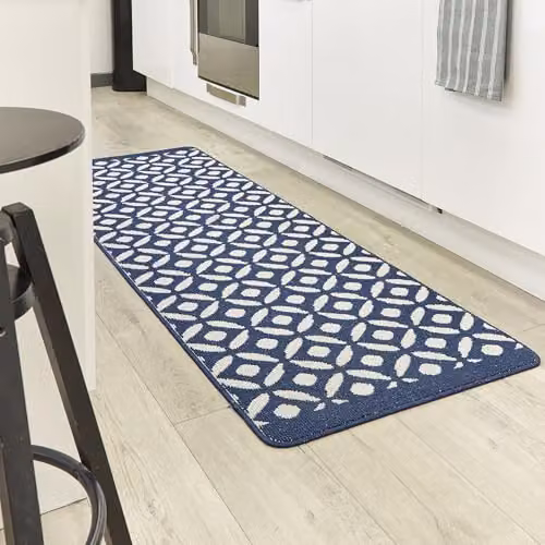 My Mat Stain Resistant Crescent Navy Runner, W: 67 cm, L: 200 cm – 2