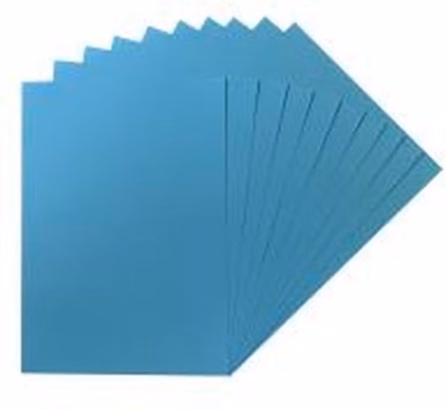 Janrax Pack of 100 Blue A5 Construction Paper Sheets, 75gsm Matte Finish