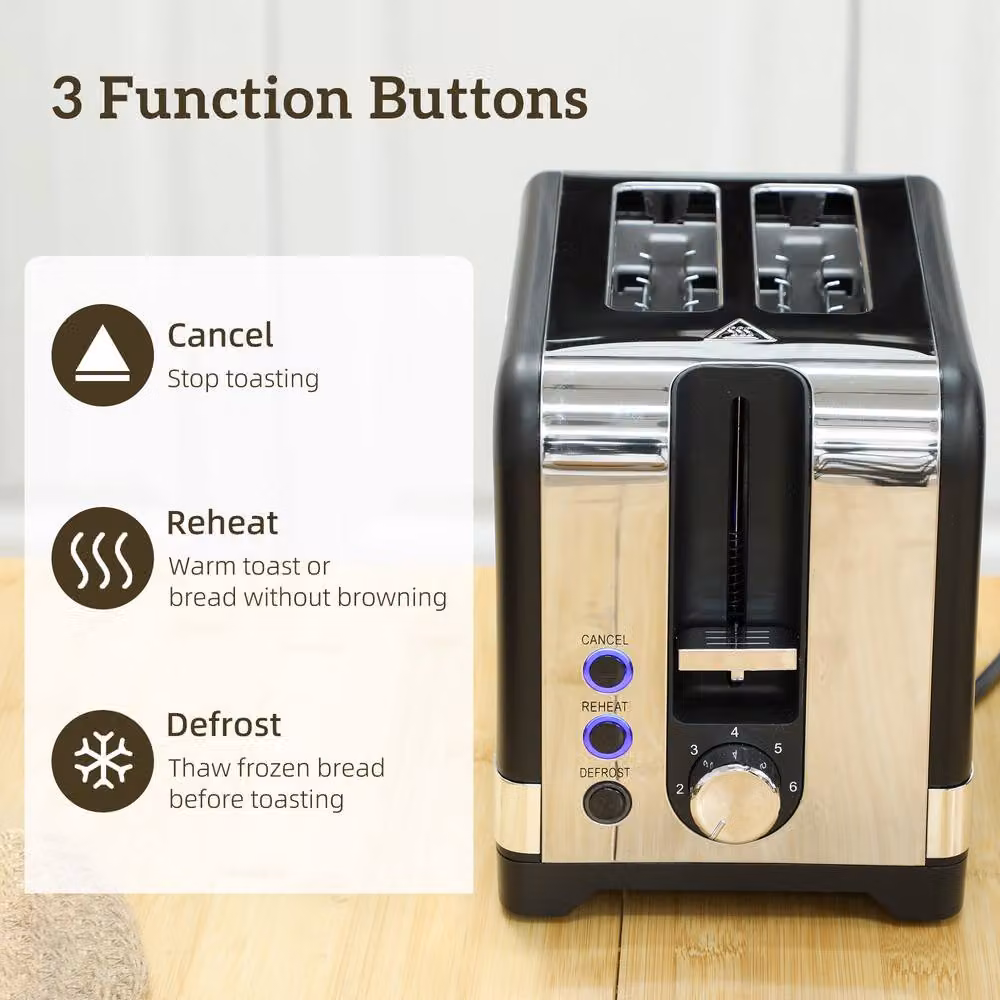 STILVORA Kettle and Toaster Set in Black with Rapid Boil and Auto Shut-Off Features – 4