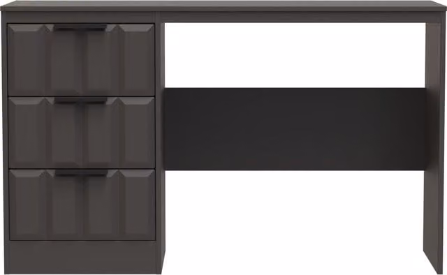Ready Assembled 2 U Seattle 3 Drawer Desk in Dark Grey