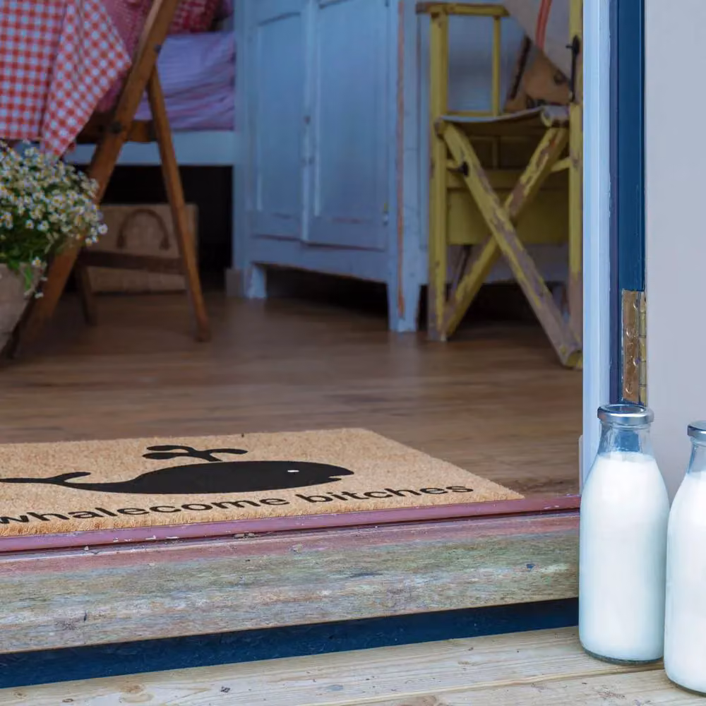 Artsy Mats Whalecome Doormat in Black, W/D: 60 x 40 cm – 3