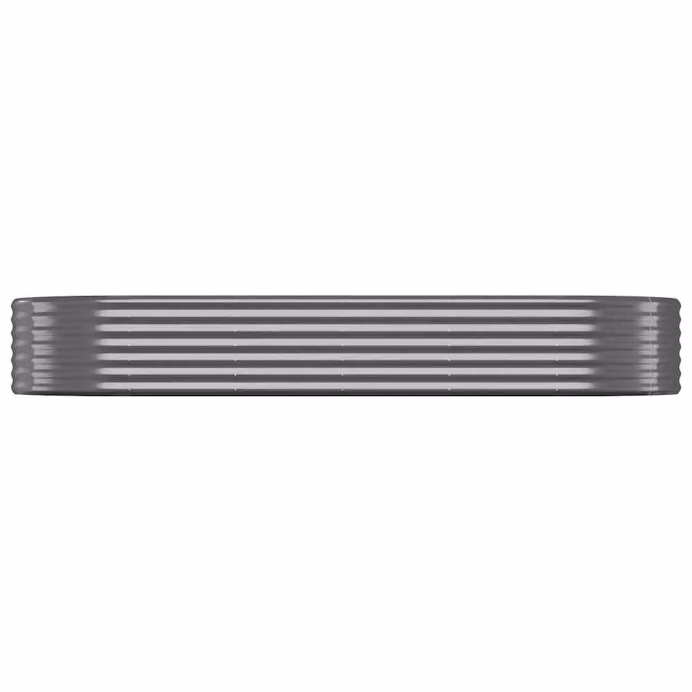 Berkfield Home Garden Powder-coated Steel Raised Bed in Anthracite Grey, W/D/H: 249 x 100 x 36 cm – 3