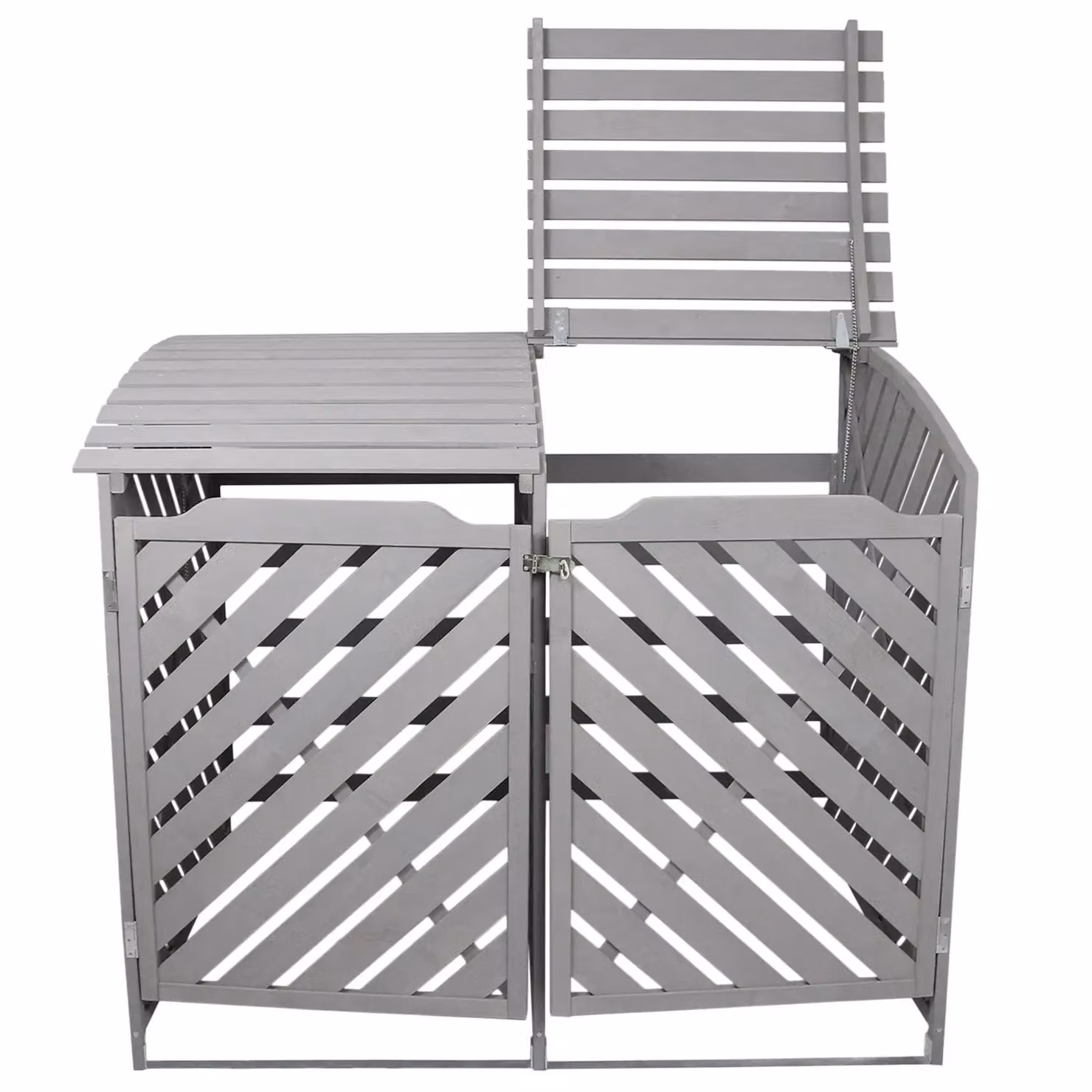 Monstershop Grey Wash Double Wheelie Bin Storage – 4
