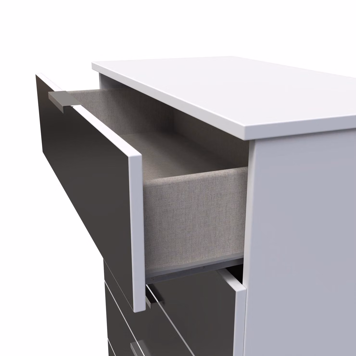 2 U Poole 5 Drawer Chest in Black Glossy Finish, Ready Assembled – 4