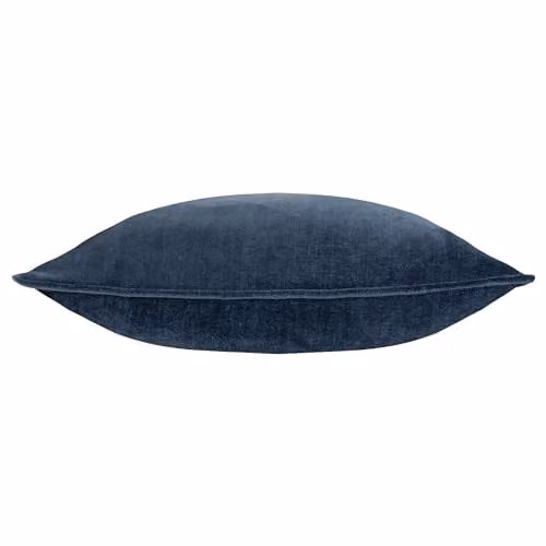 Yard Blue Chenille Polyester Square Filled Cushion W/D/H: 50 x 50 x 50 cm – 2