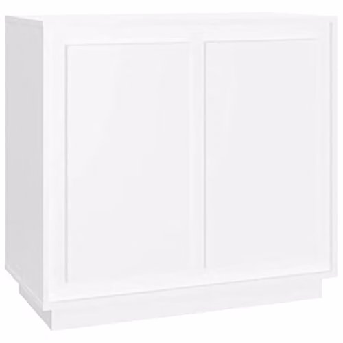 vidaXL Classic Sideboard in White MDF, W/D/H: 80 x 34 x 75 cm