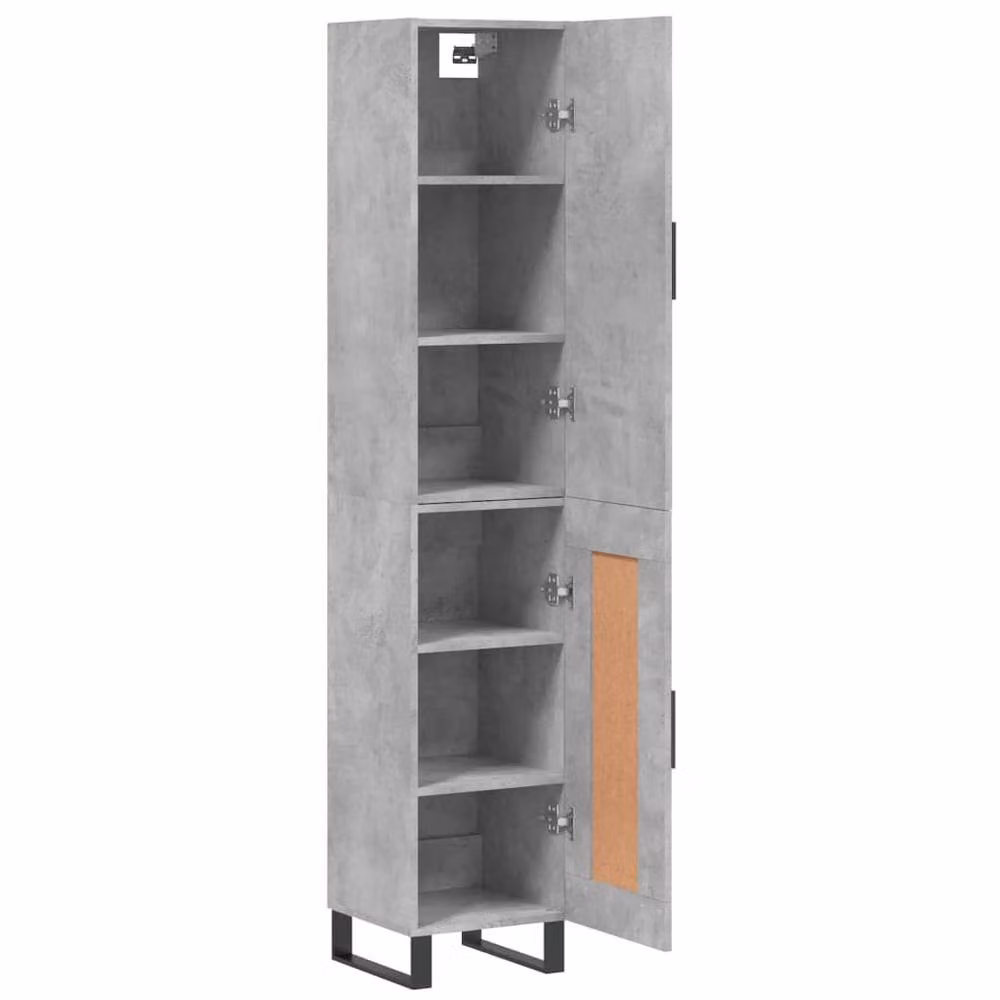 Berkfield Home Highboard in Concrete Grey, W/D/H: 34.5 x 34.0 x 180.0 cm – 3