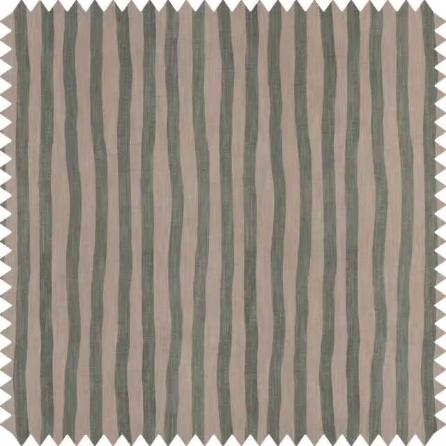 House of Hackney Artist's Stripe Organic Cotton Linen in Sap and Alabaster