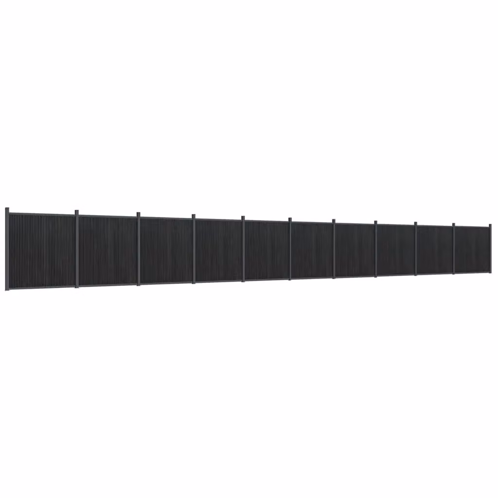 Berkfield Home Grey WPC and Aluminium Opaque Fence Panel, W/H: 173.7 x 186 cm – 2